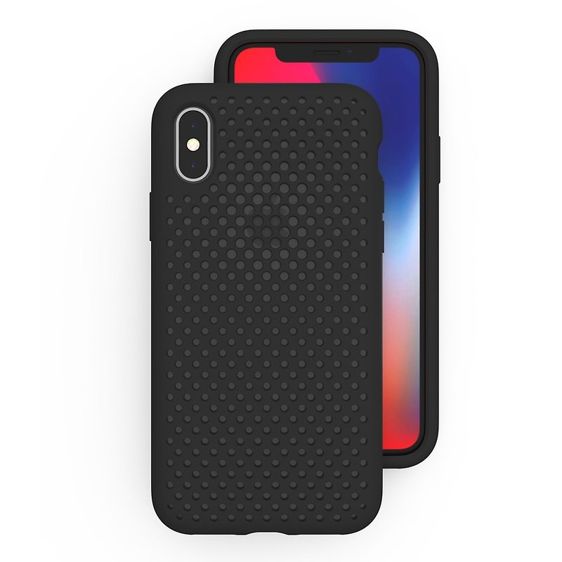 AndMesh iPhone X Japan QQ Network Soft Collision Protection Cover - Black (4571384957632) - Phone Cases - Other Materials Black