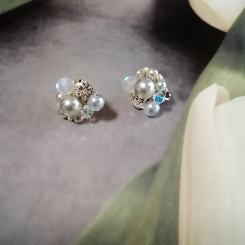 Paerl Bijoux Earrings / e-18 - 耳環/耳夾/耳骨夾 - 其他金屬 金色