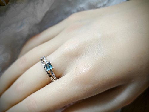 zen crystal jewelry 礦石設計 天然寶石|藍碧璽|戒指|電氣石