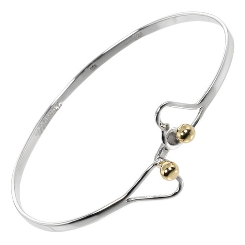 TIFFANY&Co.♥ ダブルハートフック バングル K18 バングル925 Tiffany & Co Hook and Eye Double Heart bracelet ティファニー