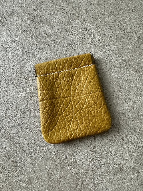 好貨概念實驗室 HaoHuo.lab 【福利品】壓紋綠 彈片口金小手袋 零錢包 卡夾 收納包