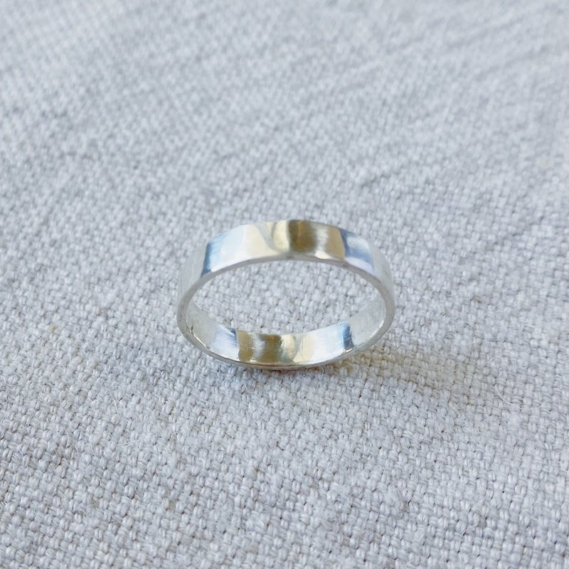 恵/kei : 4mm wide silver ring / 4mm幅シルバーリング