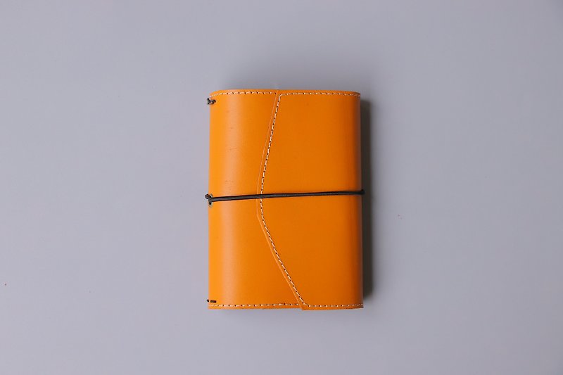 2019 leather PDA | A6 | warm orange | replace the inside page - Notebooks & Journals - Genuine Leather Orange