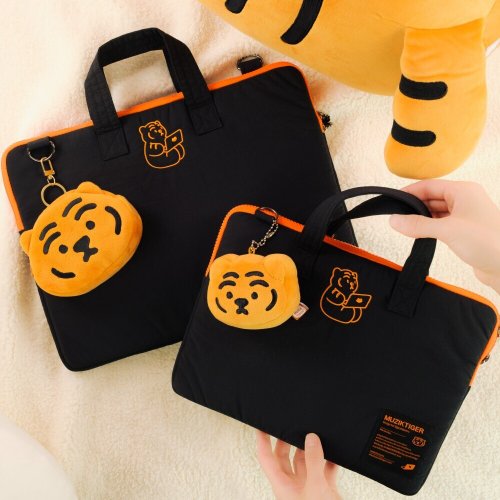 sitting tiger laptop bag/laptop bag/iPad bag (black) - Shop