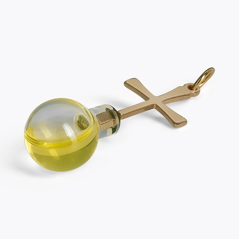 以色列進口 手工24K金十字架 加利利山橄欖油掛飾  61102-1