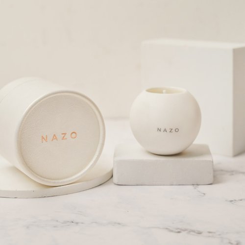 NAZO NAZO香氛按摩美肌蠟燭mini圓球/ 琥珀雪松 木質調