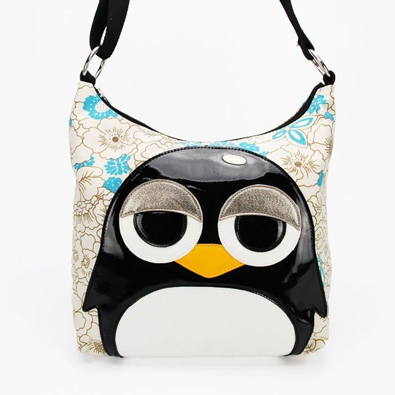 Sleepyville Critters酷樂村 美國設計-超萌可愛企鵝童趣造型動物肩包82661MD - 側背包/斜背包 - 其他材質 多色
