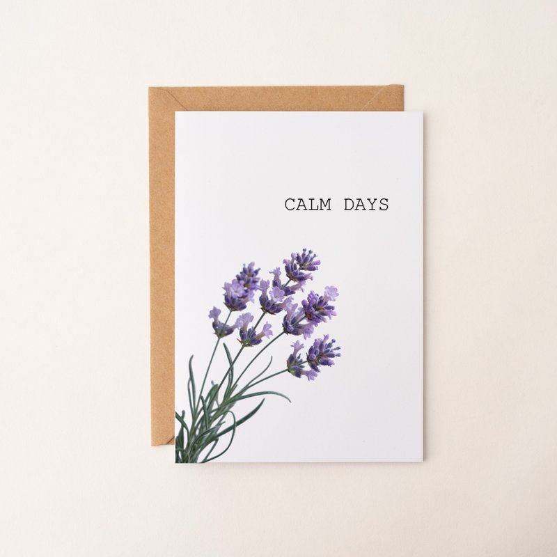 安靜小日子 薰衣草卡片 祝福卡片 生日賀卡 感謝卡 禮品卡 紙卡 - 卡片/明信片 - 紙 紫色