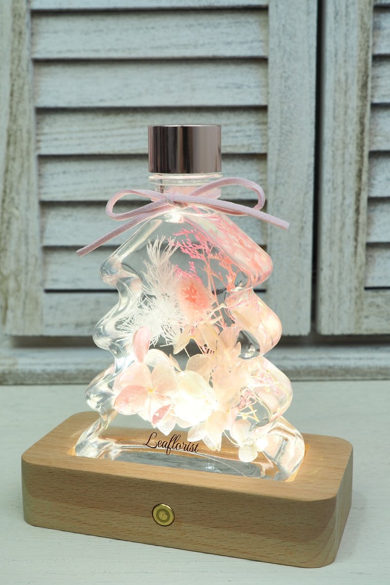 Christmas Limited Scent Floating Flower Gift Box Set (Free 1 Natural Aromatherapy Essential Oil) -Pink - Items for Display - Glass Pink