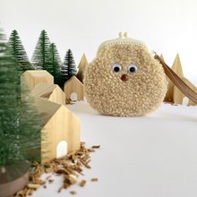 甜甜派毛毛小精靈彩色塑膠口金零錢包/附帶/可掛脖子