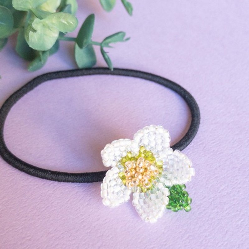 christmas rose hair tie - Hair Accessories - Other Materials White