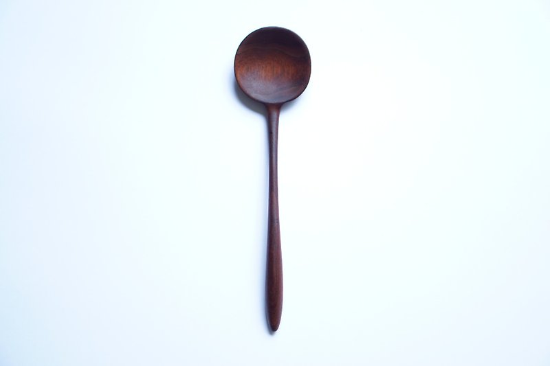 Wooden Soup Spoon, Walnut - ช้อนส้อม - ไม้ สีนำ้ตาล