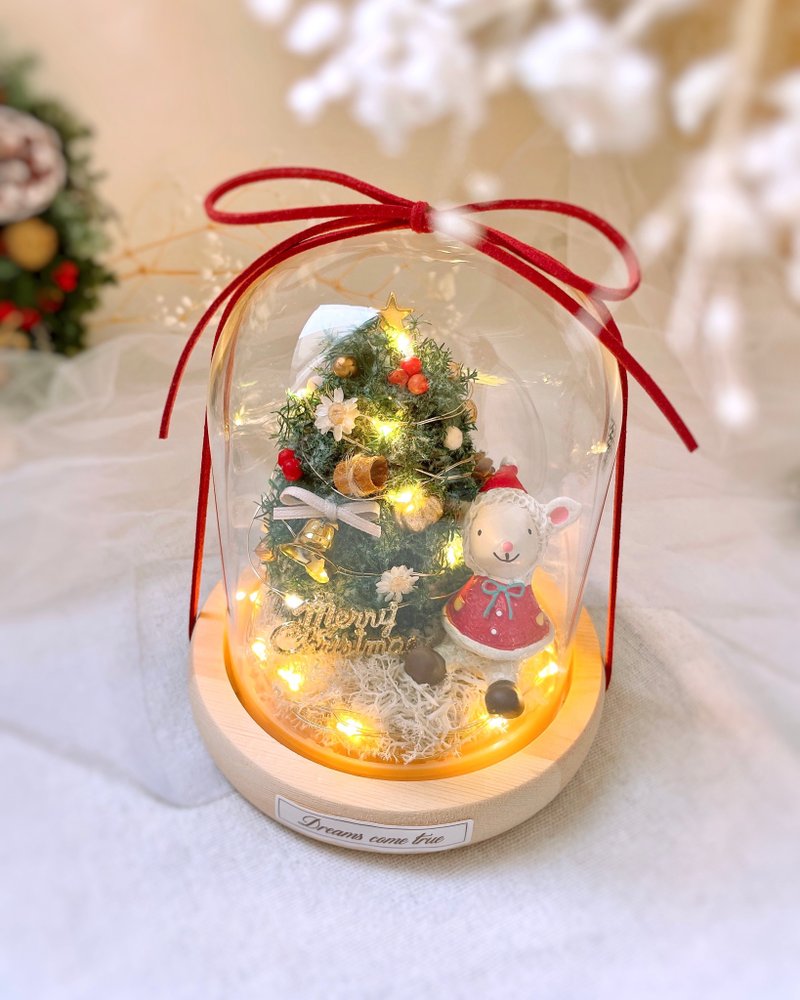 [Christmas Tree Flower Cup] Doll Model-Small L 8 Doll Forest/Falling Snow Japanese Cedar Christmas - ช่อดอกไม้แห้ง - พืช/ดอกไม้ สีเขียว