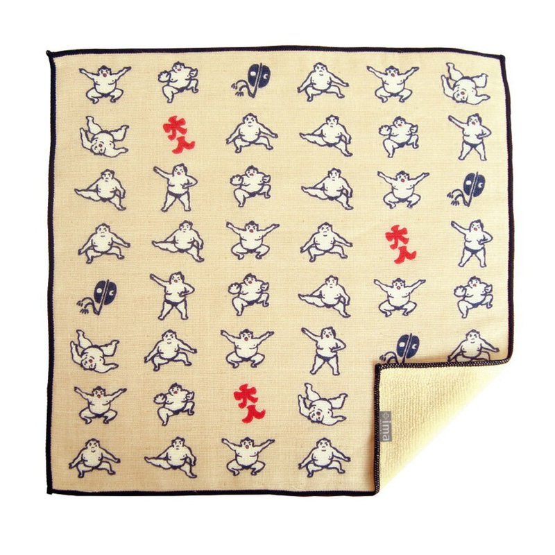 Japan Prairiedog Imabari Organic High Quality Cotton Square - Sumo Wrestler - ผ้าขนหนู - ผ้าฝ้าย/ผ้าลินิน สีกากี