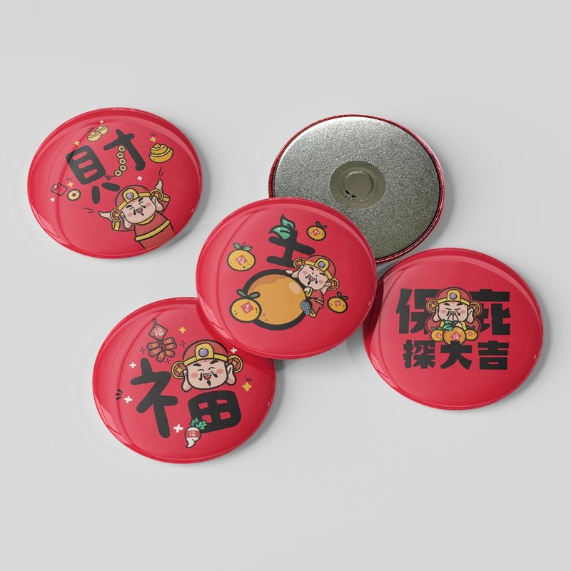 龍年紅包春聯 祝福語磁鐵冰箱貼 春聯磁鐵 揮春 利是封 - 徽章/別針 - 其他材質 紅色