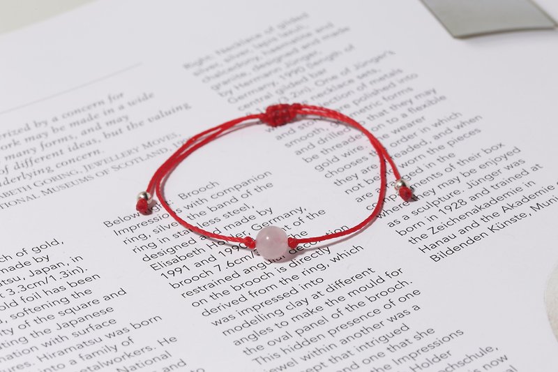 LINK Pink Crystal Ultra-fine Red String Crystal Wax Thread Bracelet