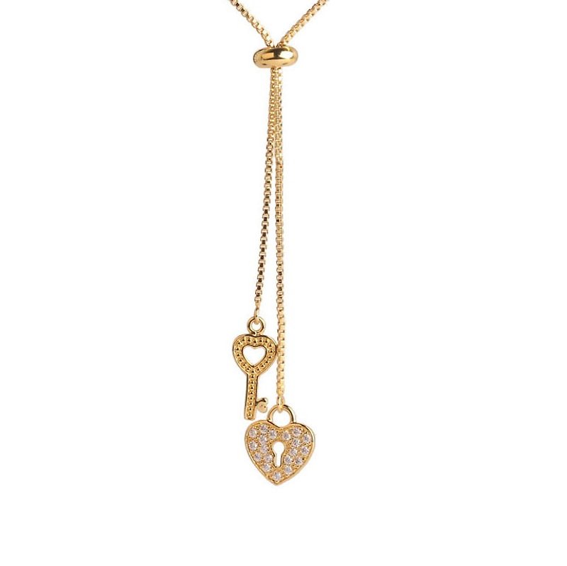 Love heart lock - Necklaces - Other Metals Gold