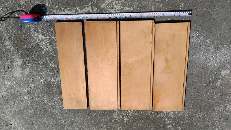 台湾イエロー檜板4枚 溝付(大) 海外発送不可 - 木工/竹細工/ペーパークラフト - 木製 
