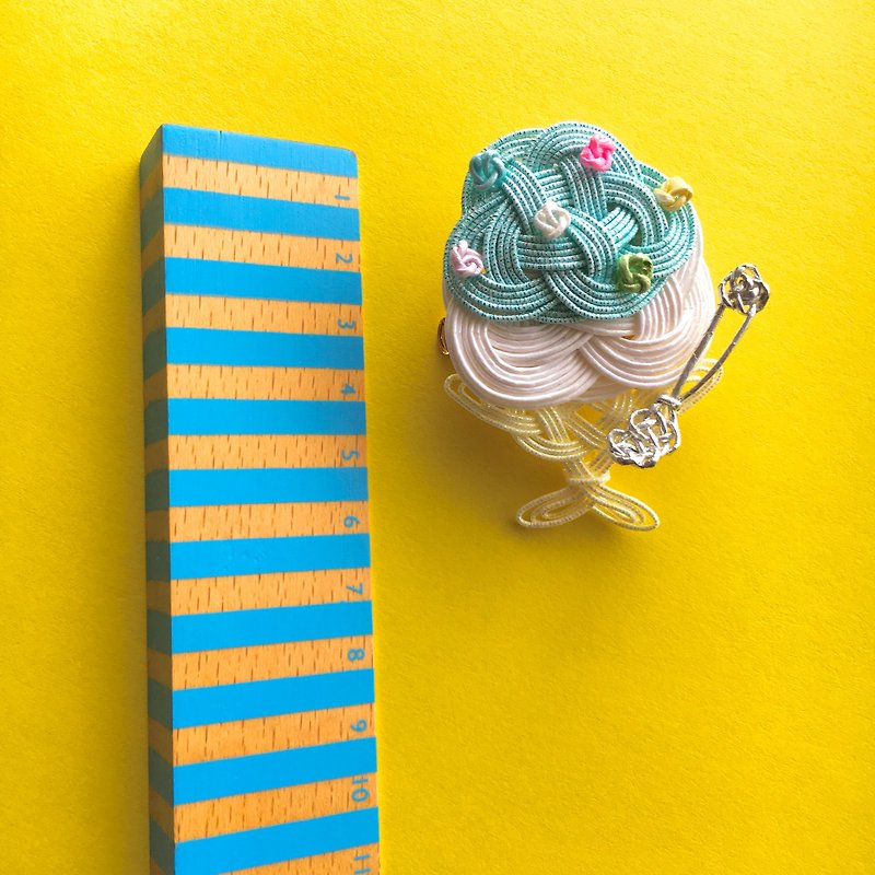 "Blue HAWAII"Shaved Ice Brooch/Hair accessory - Hair Accessories - Paper Blue