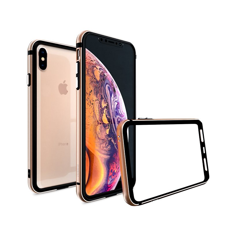 OVERDIGI LimboX iPhoneXs Max dual-material anti-collision and shock-absorbing aluminum alloy frame - Phone Cases - Aluminum Alloy Gold