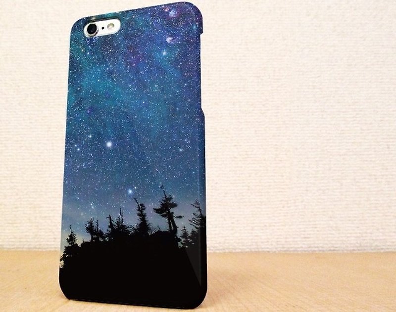 (Free shipping) iPhone case GALAXY case ☆ Small high starry hill smartphone case - Phone Cases - Plastic Blue