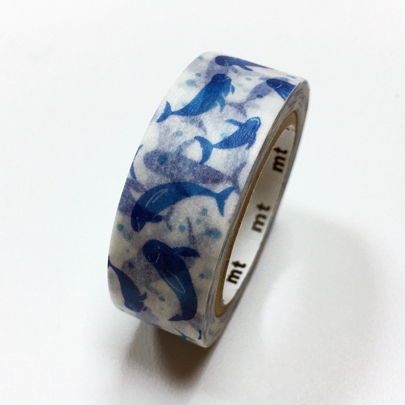 mt Masking Tape．factory tour vol.6【Finless porpoise (MT01K887)】Limited Edition - Washi Tape - Paper Blue