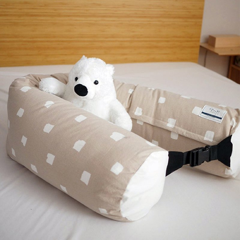Korea Kangaruru anti-drop fence bed cushion - length 175cm [藕色小窗] - Kids' Furniture - Cotton & Hemp Khaki