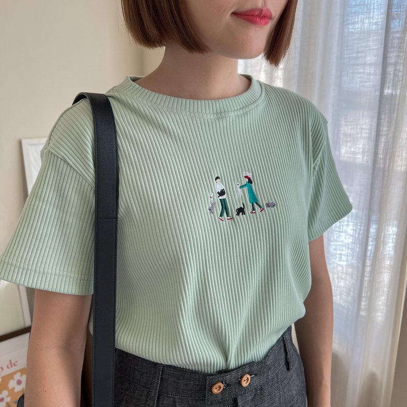 Mini Tee : Naughty Kitty Cat - เสื้อยืดผู้หญิง - วัสดุอื่นๆ ขาว