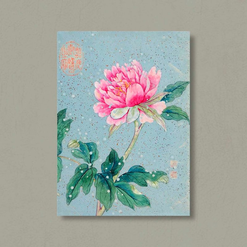 【 無框畫 】蔣廷錫・群芳擷秀 牡丹 | GREEN ARTDECO | 小品畫 - 卡片/明信片 - 紙 綠色