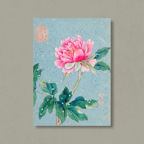 臻印藝術 【 無框畫 】蔣廷錫・群芳擷秀 牡丹 | GREEN ARTDECO | 小品畫