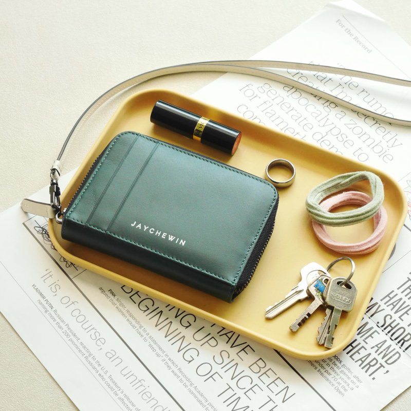 短夾 Flat Wallet ProMax - Pine Green Nappa Leather 真皮 - 錢包/皮夾/長短夾 - 真皮 綠色