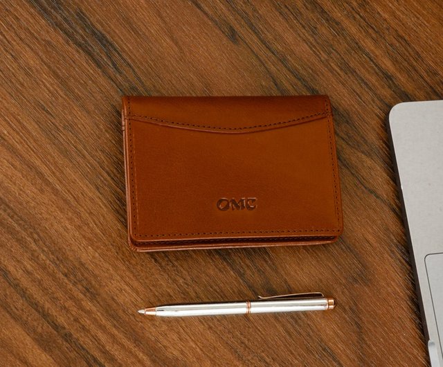 Double card holder in cowhide leather handmade by Simon Tuntelder  Copenhagen.