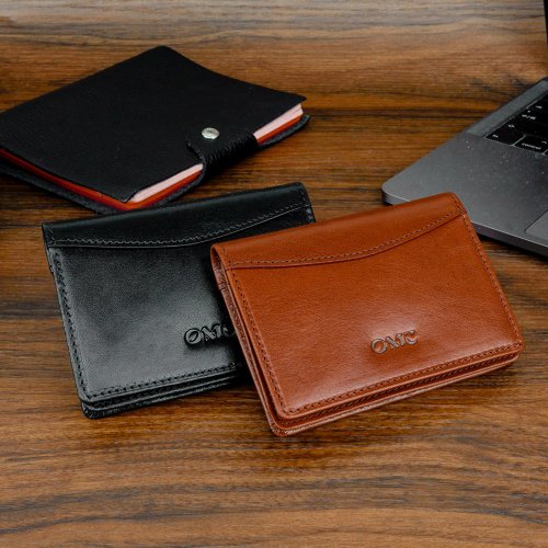 Double card holder in cowhide leather handmade by Simon Tuntelder  Copenhagen.