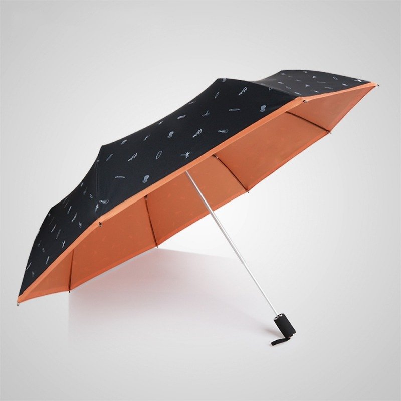 【德國kobold】抗UV夏威夷風情-超輕巧 遮陽防曬三折傘-橘色B - 雨傘/雨衣 - 其他材質 