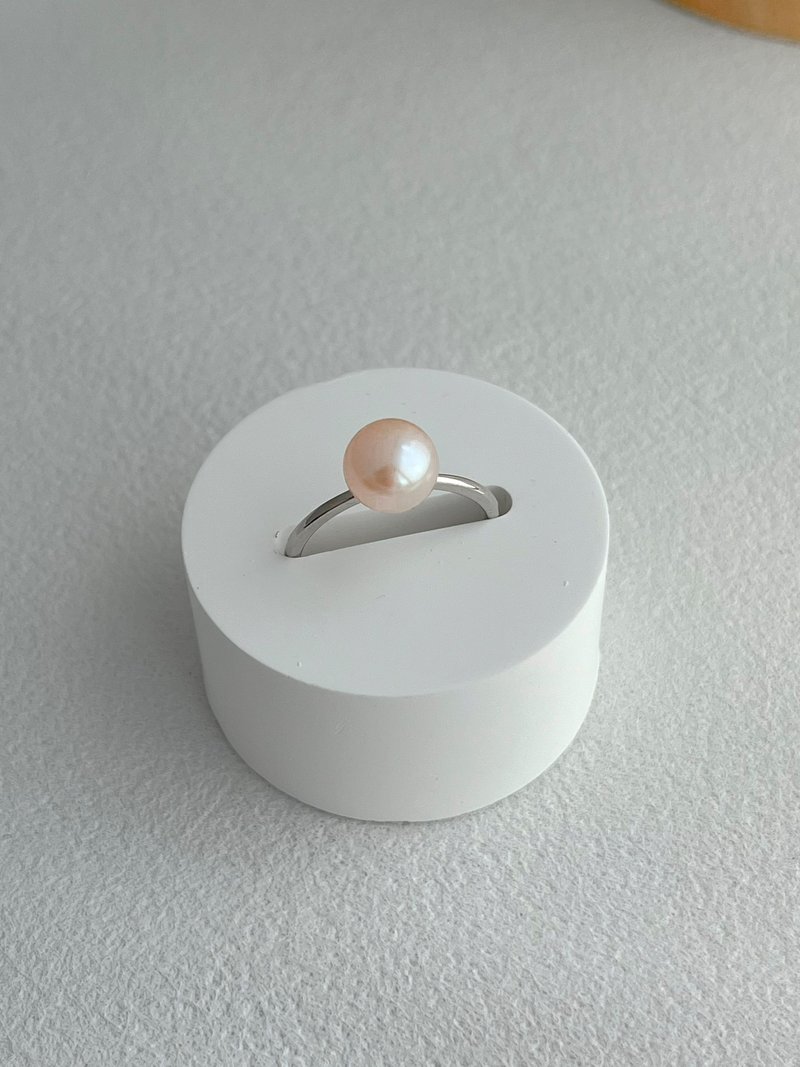 日常淡水珍珠925銀可調校戒指 - 戒指 - 珍珠 