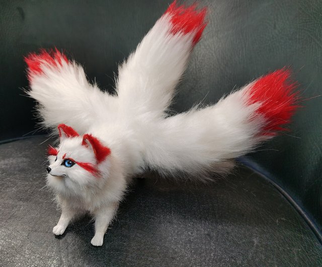 [定休日以外毎日出荷中] Kitsune FOX 3尾アクセサリー付きBJDアートドール、完全にポーズ ぬいぐるみ