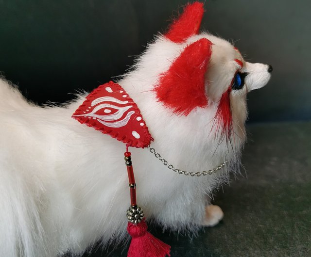 Kitsune FOX 3尾アクセサリー付きBJDアートドール、完全にポーズ