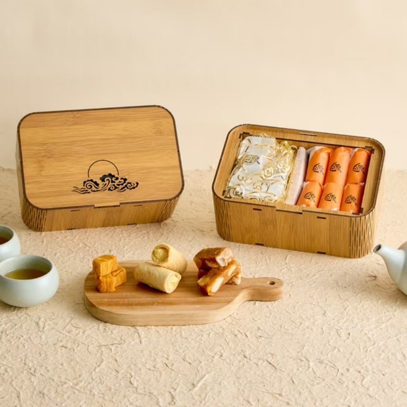 【團源】芒香協奏禮盒 千層磚 60g + 芒香卷 12 入 - 手工餅乾 - 新鮮食材 橘色