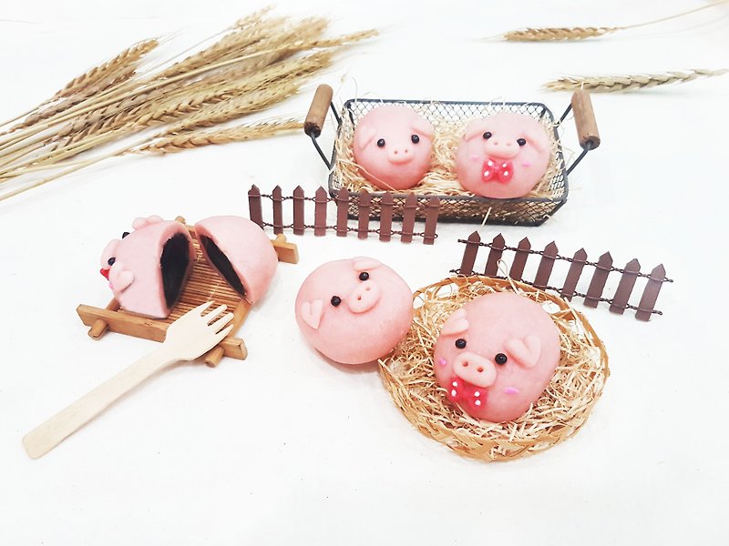 小豬和菓子  2019豬年新春禮盒 新年禮盒 過年禮盒 - 蛋糕/甜點 - 新鮮食材 粉紅色