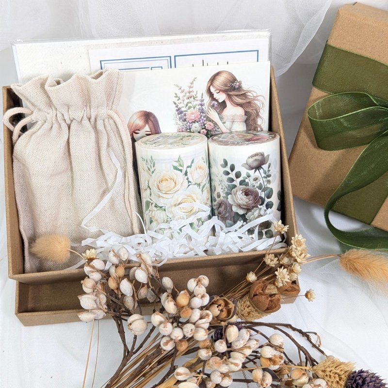 時光郵局・心光祝福禮盒∣ 紙膠帶.拼貼.文具.手作.交換禮物.送禮 - 紙膠帶/和紙/PET - 紙 多色