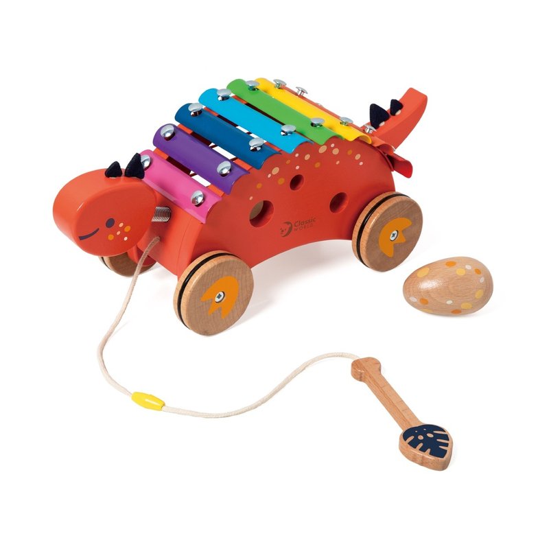 Dinosaur Xylophone - ของเล่นเด็ก - ไม้ หลากหลายสี