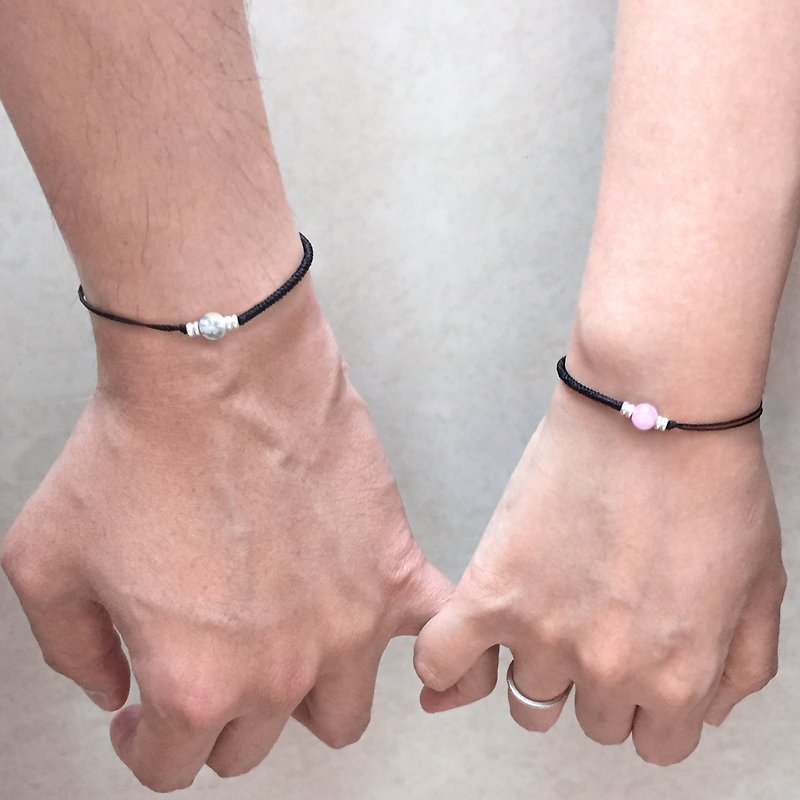 Crystal Couples Bracelet | Couples Bracelet | Love Bracelet | Couples Gift - สร้อยข้อมือ - วัสดุอื่นๆ สีดำ