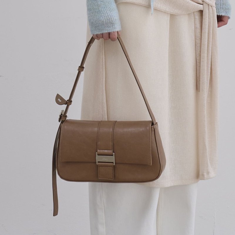 韓國製 MUR Seren bag 手袋/單肩包/上肩袋/手提袋 BROWN - 側背包/斜背包 - 環保材質 