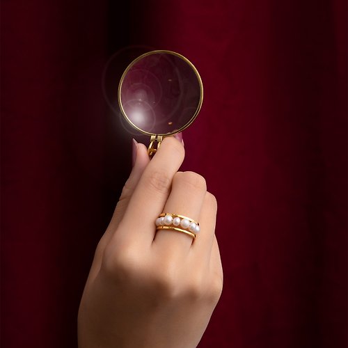 Olivia Yao Jewellery 夾心珍珠戒指