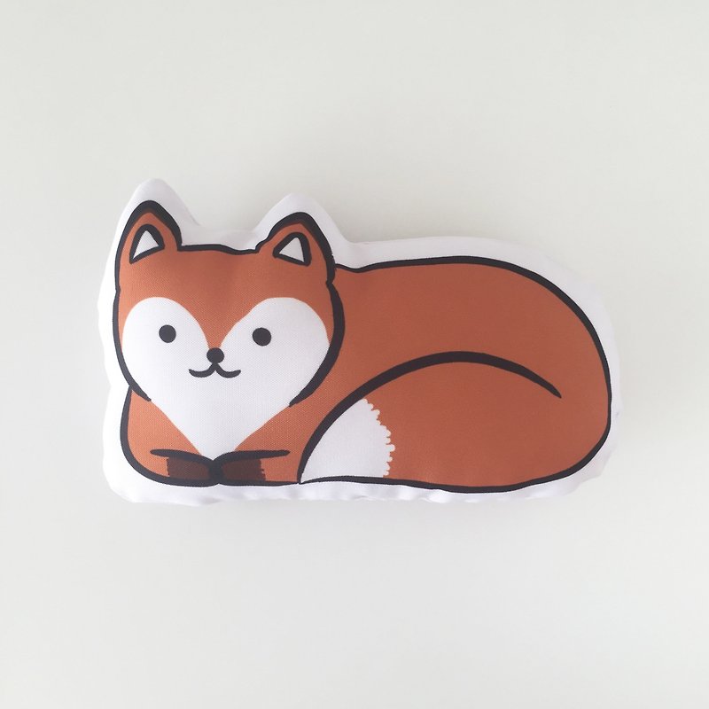 Little fox pillow cat grass bag - หมอน - เส้นใยสังเคราะห์ สีส้ม