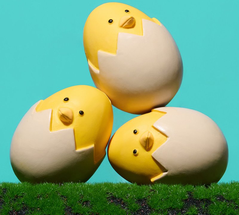 【小雞蛋】寵物發聲陪伴/磨牙耐咬玩具 - 貓/狗玩具 - 其他材質 黃色