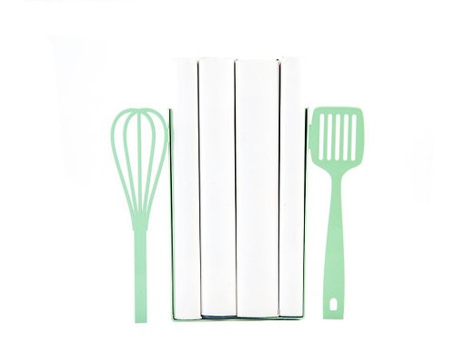 Design Atelier Article Metal Kitchen Bookends Spatula and whisk // Mint // FREE SHIPPING WORLDWIDE //