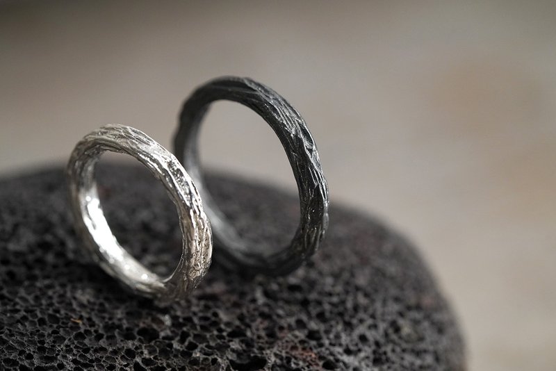 連理枝情侶戒指 (一隻) (MW R1012) - 對戒 - 銀 銀色