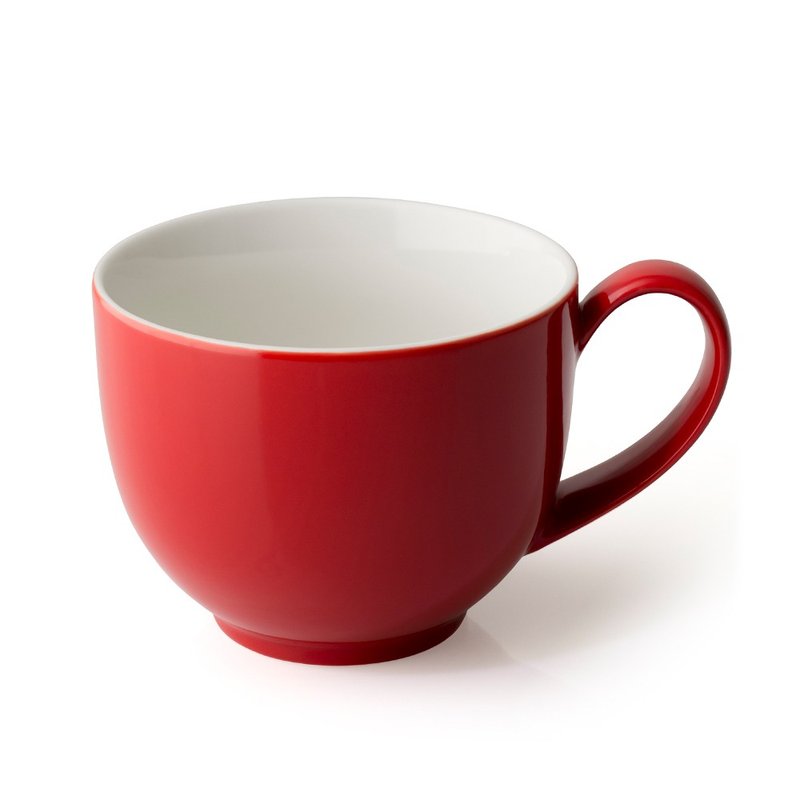 US FORLIFE Q Series Ceramic Tea Cup/Coffee Cup-Red - Cups - Porcelain Red