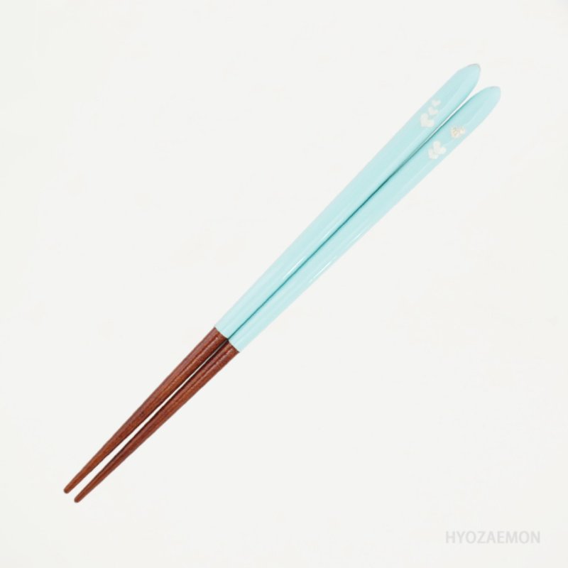 Hyozaemon Chopsticks Magic Words Light Blue 18cm Y-160 - ตะเกียบ - ไม้ 